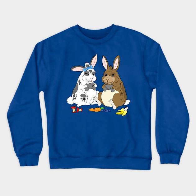 Bunny gamer couples Crewneck Sweatshirt by doodletokki